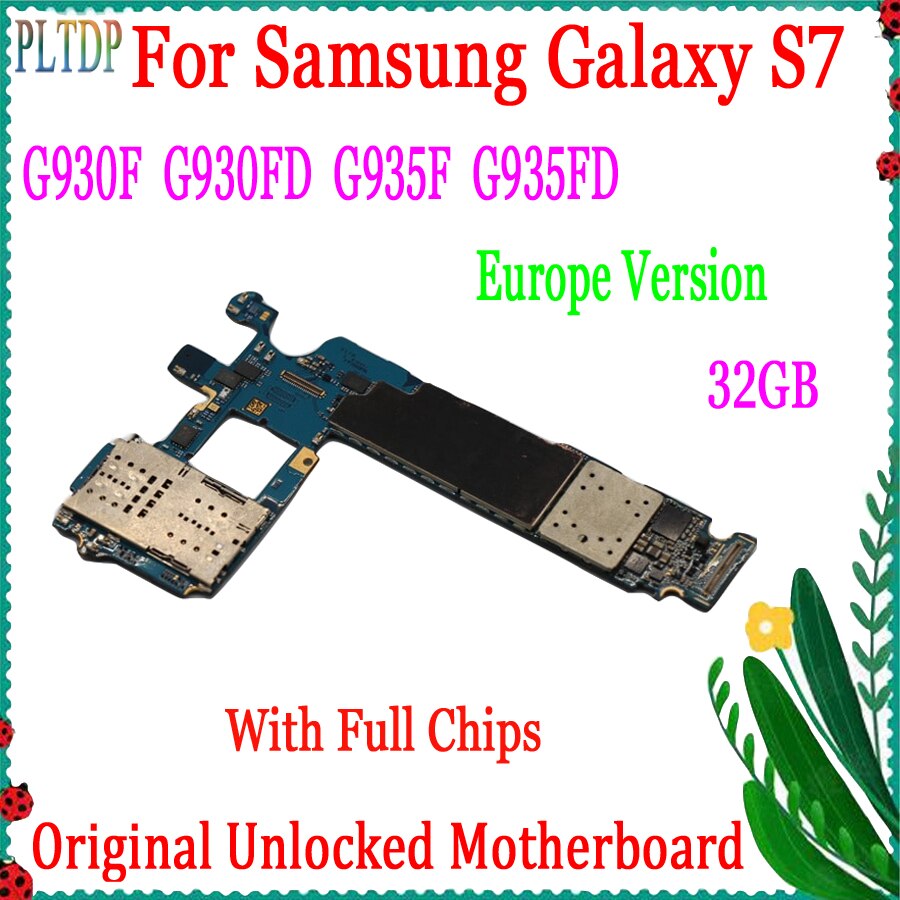 Carte mÃ¨re 32 go originale dÃ©bloquÃ©e pour Samsung Galaxy S7 G930F G930FD G935F, avec systÃ¨me Android, circuit imprimÃ© principal