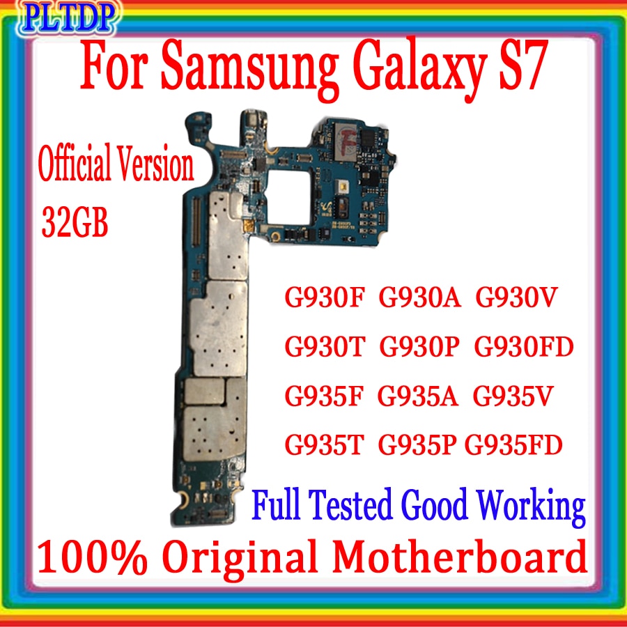 Carte mÃ¨re 32 go pour Samsung S7 G935F G935FD g930 v G930F g930 fd, 100% originale, circuit imprimÃ© avec puces, Android