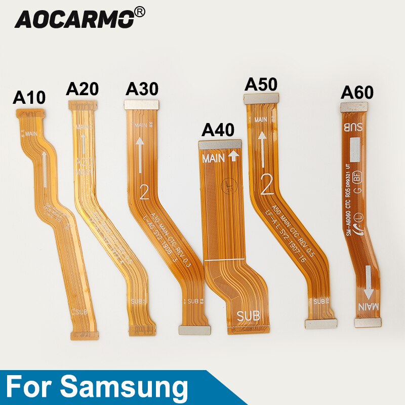 Aocarmo â connecteur de carte mÃ¨re avec cÃ¢ble flexible, pour Samsung Galaxy A10 A20 A30 A40 A50 A60 A20E A21 A21S A10S