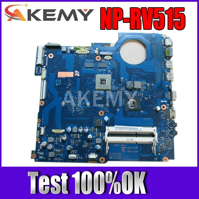 Akemy BA92-09430A BA92-09430B BA92-09429A BA41-01532A Pour Samsung NP-RV515 RV515 ordinateur portable carte mÃ¨re HD7450M GPU DDR3