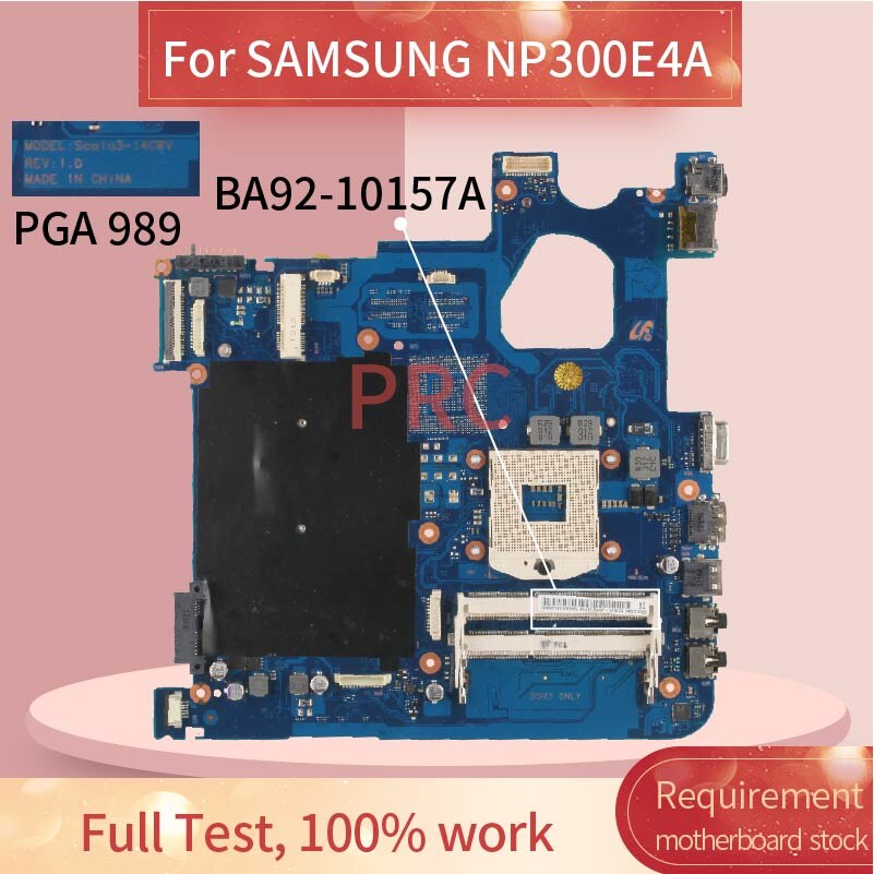 Carte mÃ¨re pour ordinateur portable SAMSUNG de 14 pouces, modÃ¨le NP300, NP300E4A, PGA BA92-10157A, SLJ8F, DDR3 989, BA92-10157B