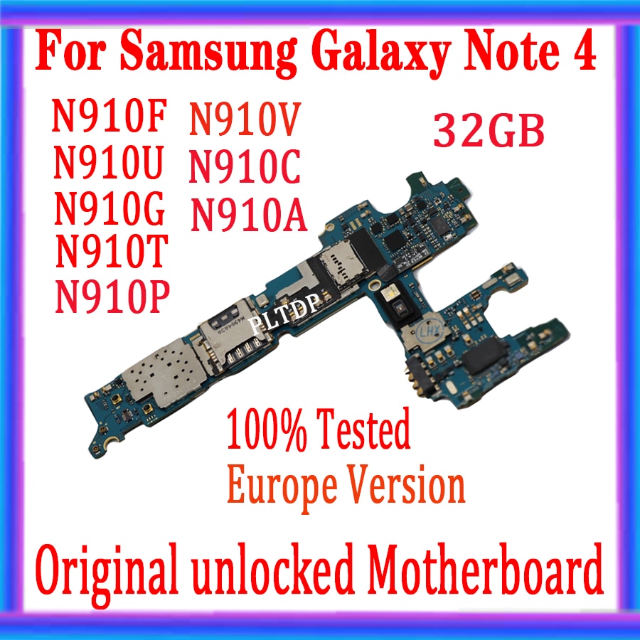 Carte mÃ¨re 32 Go originale dÃ©bloquÃ©e pour Samsung Galaxy Note 4 (N910F), version europÃ©enne