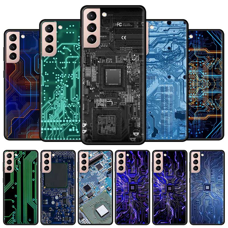 Coque de tÃ©lÃ©phone avec carte mÃ¨re d'ordinateur, pour Samsung Galaxy S20 S21 FE 5G S10 Lite S10e S20 Ultra S9 S8 Plus