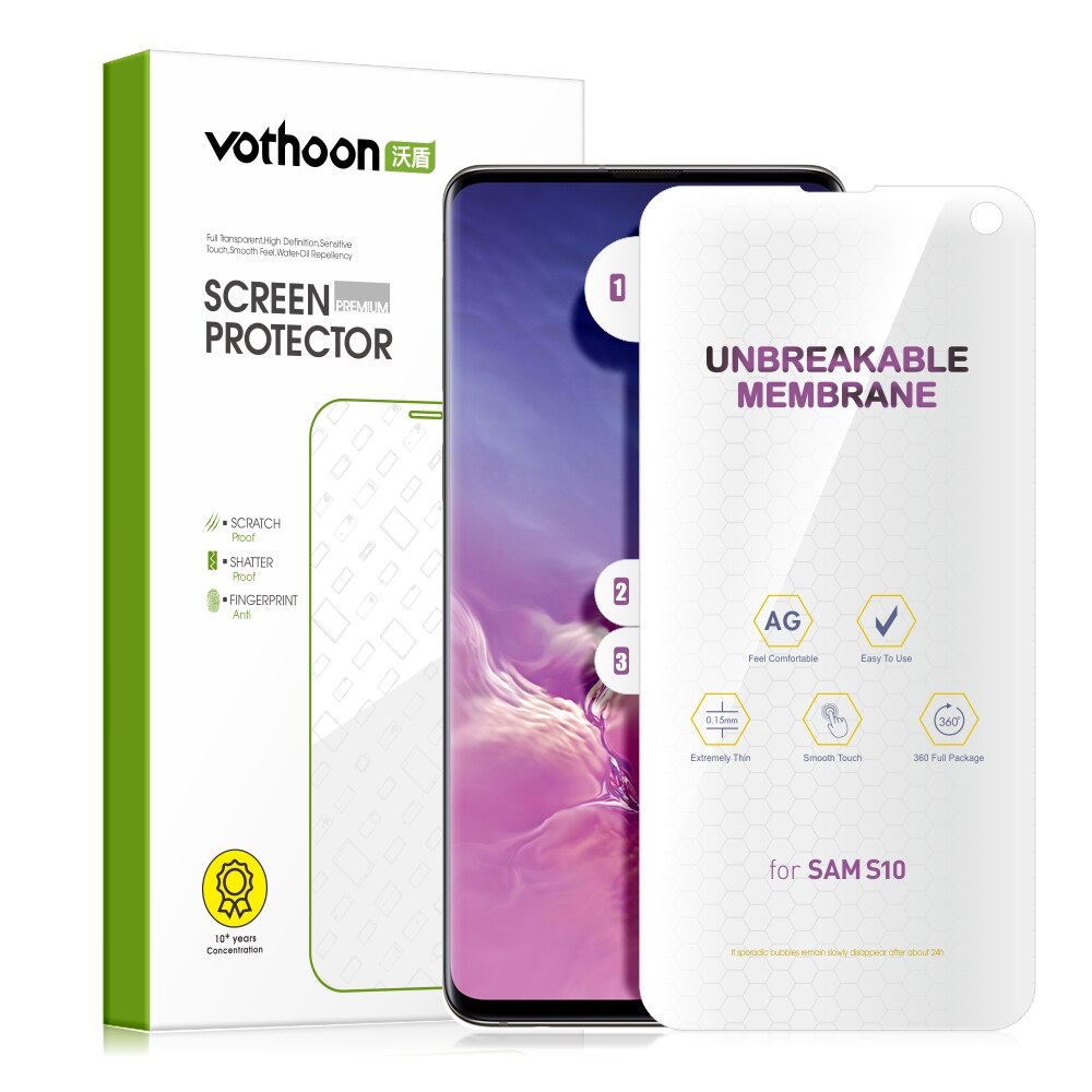 VOTHOON â protecteur d'Ã©cran pour Samsung Galaxy S21 Ultra S20 5G S10 Plus S10e, film de protection Hydrogel Ultra-fin Ã  couverture complÃ¨te