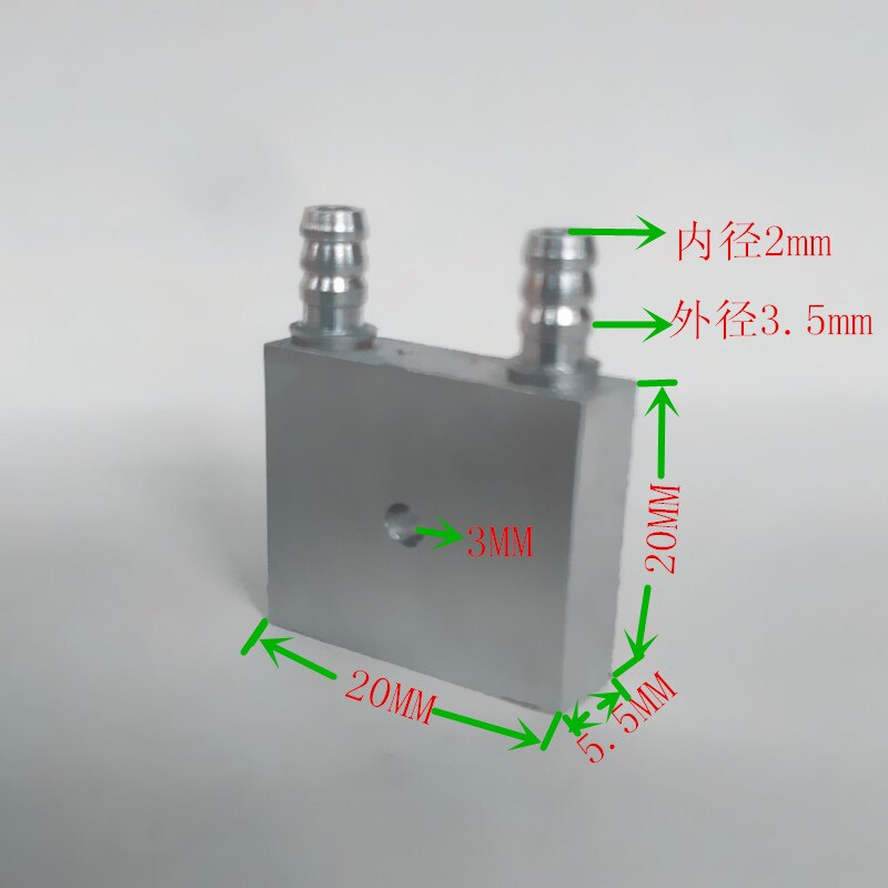 TÃªte Ultra fine refroidie Ã  l'eau, 20x20x6mm, bloc d'eau liquide, carte graphique CPU, radiateur, plaque de dissipateur thermique pour tÃ©lÃ©phone portable