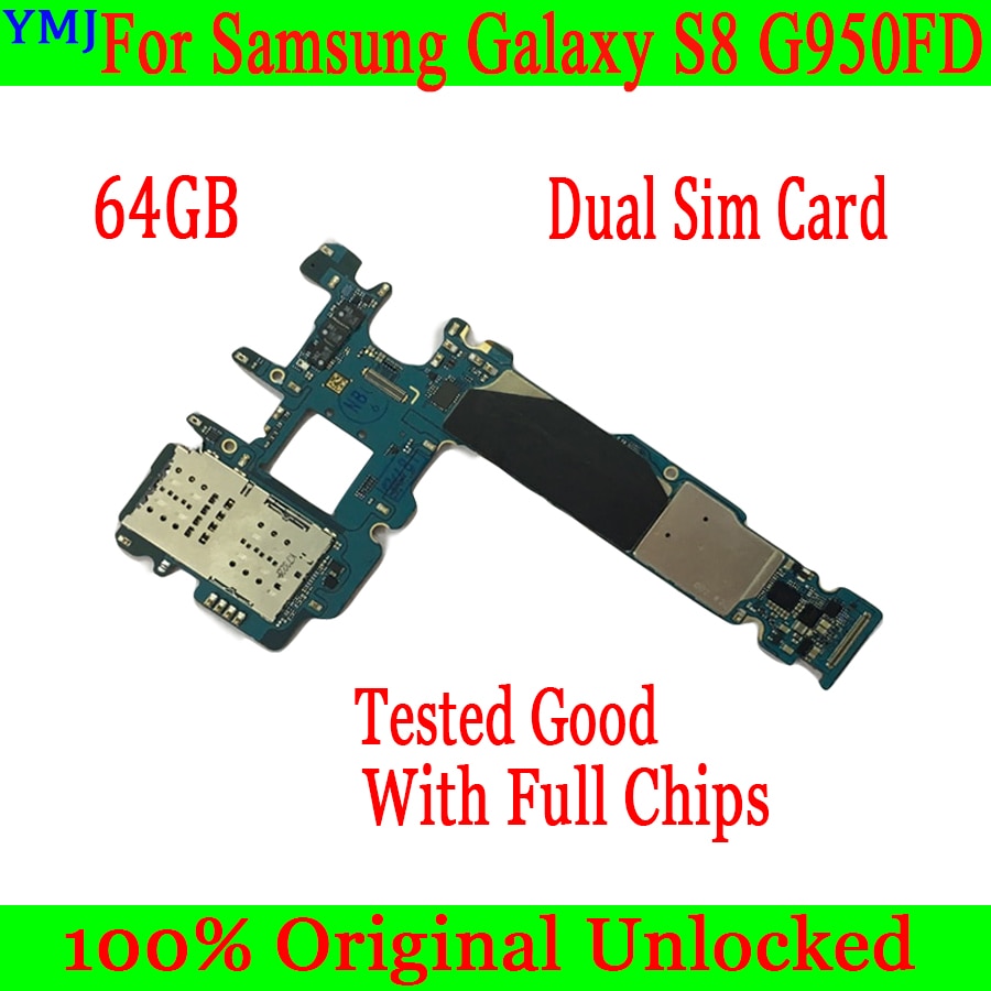 Carte mÃ¨re 64 go originale dÃ©bloquÃ©e pour Samsung Galaxy S8 G950U G950F G950FD G955U G955F G955FD, simple et double carte mÃ¨re