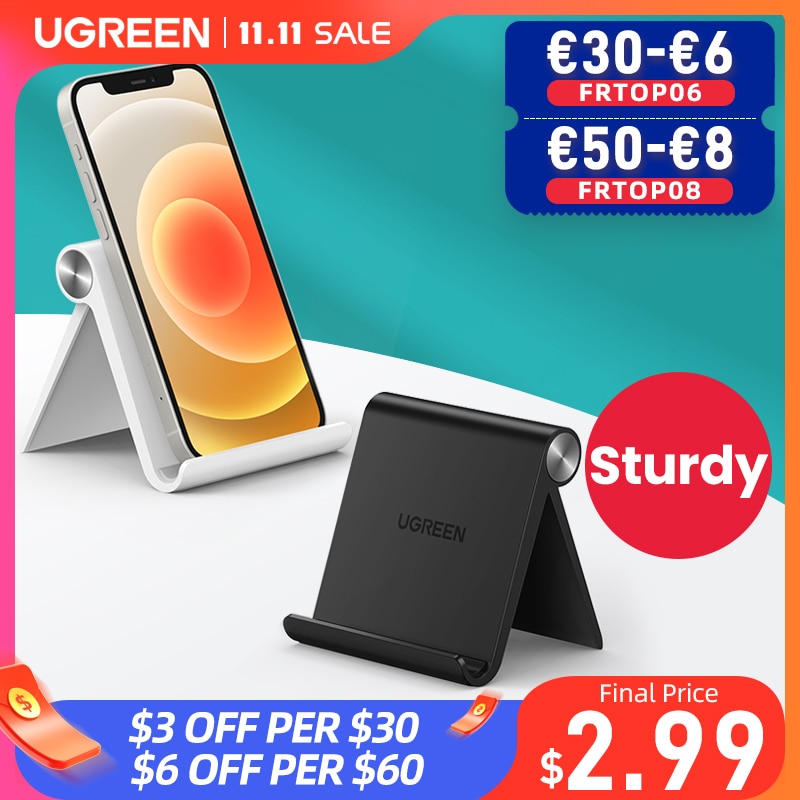 Ugreen â Support de tÃ©lÃ©phone portable, Support de bureau pour iPhone 13 12 Xiaomi Samsung Huawei tablette